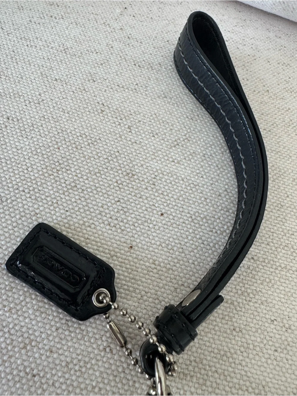 Coach Black Glossy Patent Leather Clutch Wristlet Wallet Silver Buckle Accent